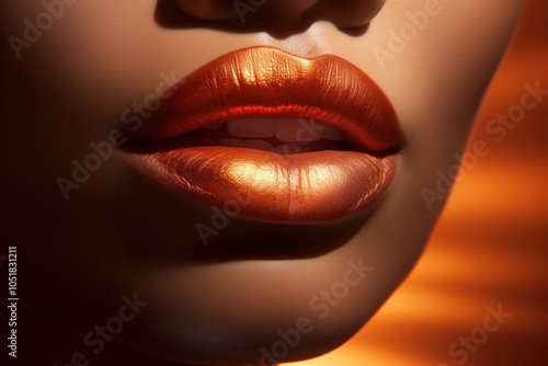 Lips cosmetic cosmetics lipstick adult. photo