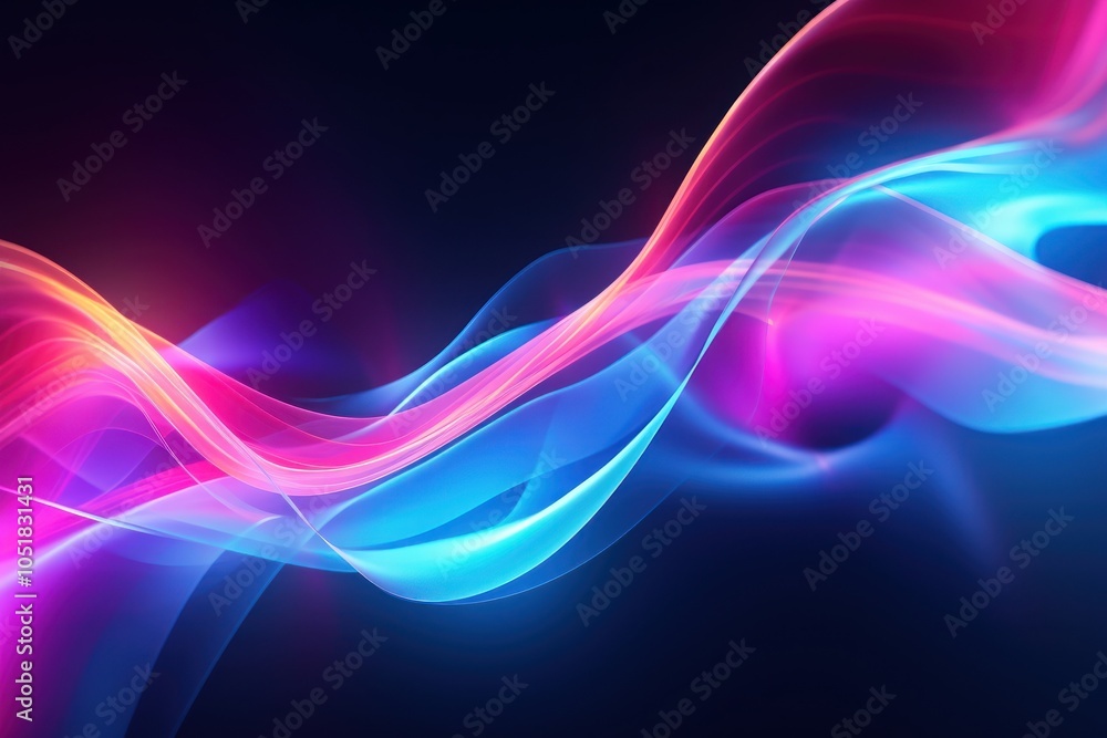 Fototapeta premium Abstract magical neon pattern purple light.
