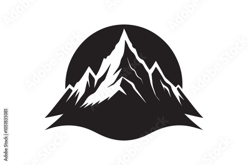 Mountain silhouette vector illustration, Mountain silhouette vector   photo