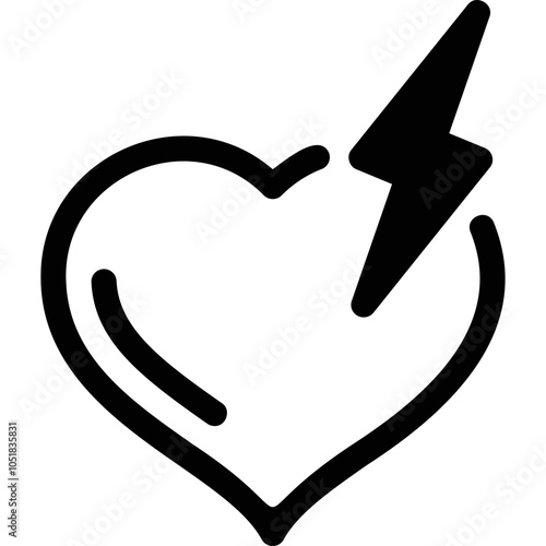 Simple vector icon heart