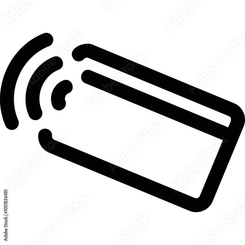 Simple vector icon contactless payment