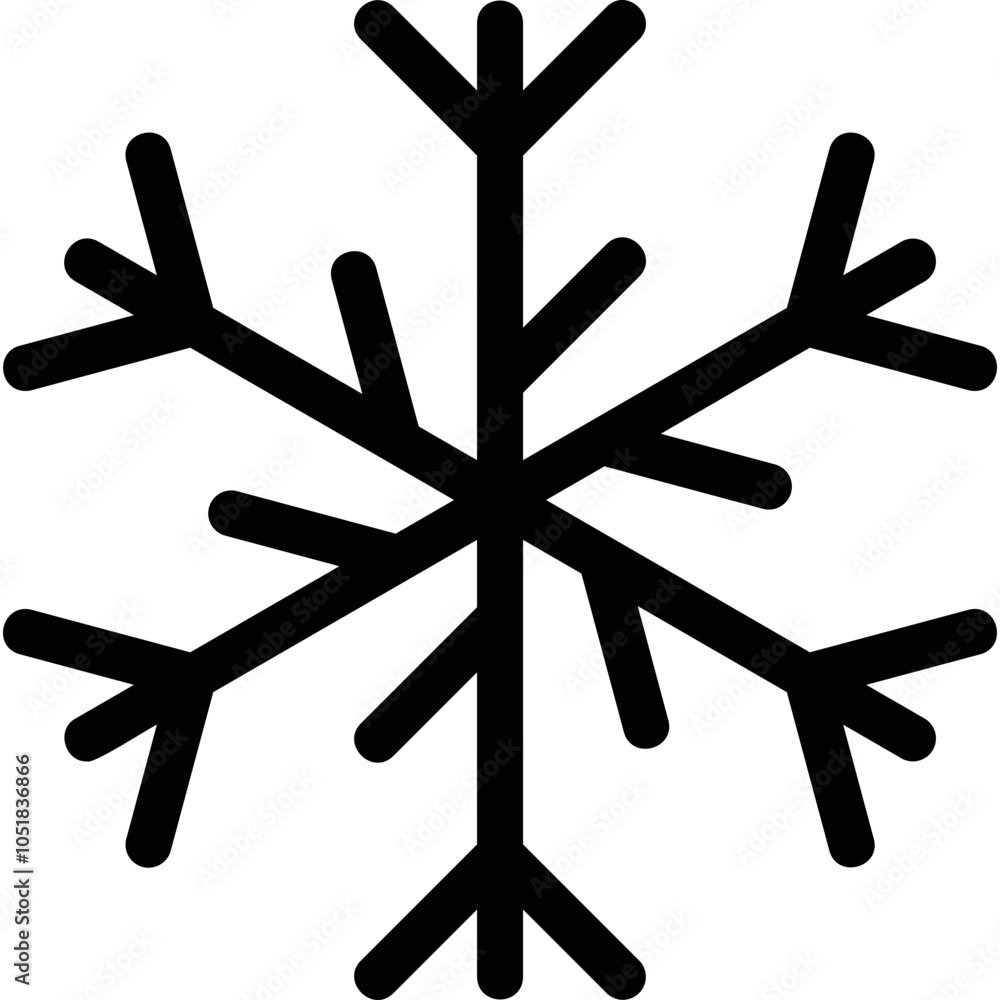 Fototapeta premium Simple vector icon snowflake