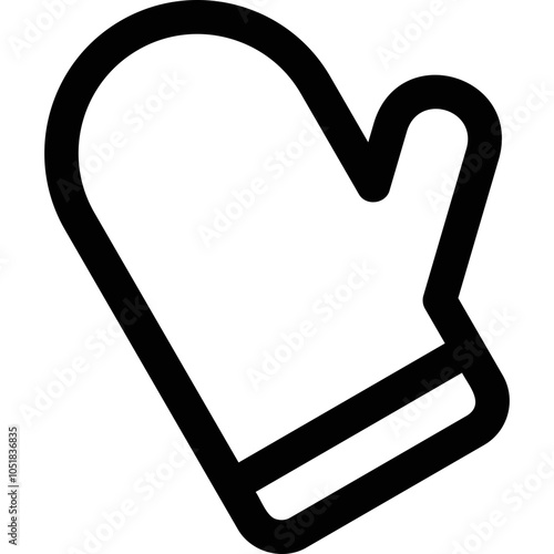 Simple vector icon mittens