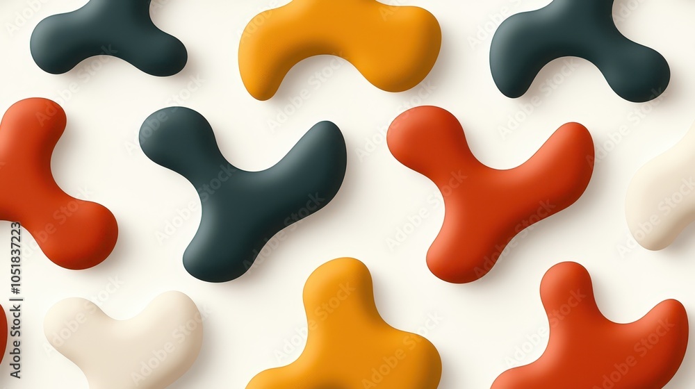 Obraz premium Abstract Shapes In Warm Hues