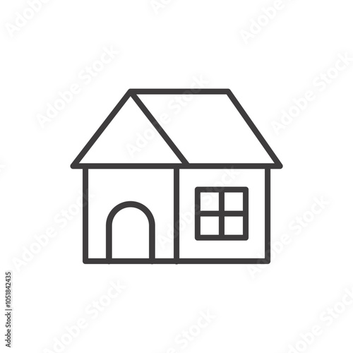 HOUSE stroke icon in black