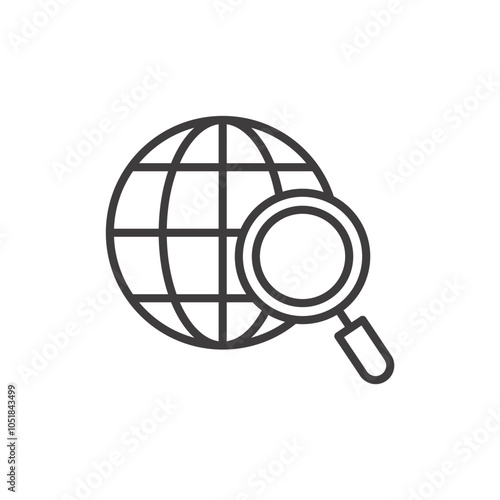 LOCATION stroke icon in black