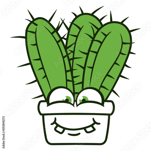 Wallpaper Mural Funny Face Cactus Happy Crazy Smile Cute Plant Prickly Spines Desert Cacti Garden Plants Nature Lovers Pretty Beautiful Pot Flower Little Hobby Gardeners Love Gardening Cute Cool Drawing Comic Cartoon Torontodigital.ca