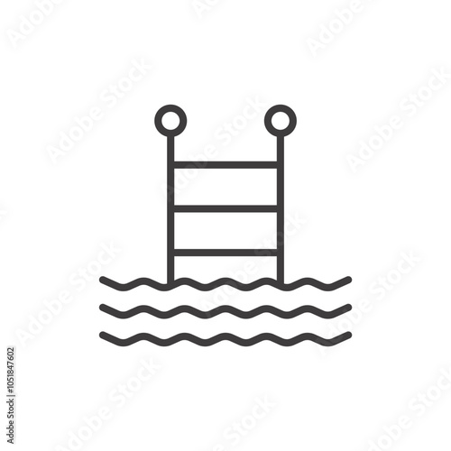 SWIMMING stroke icon in black