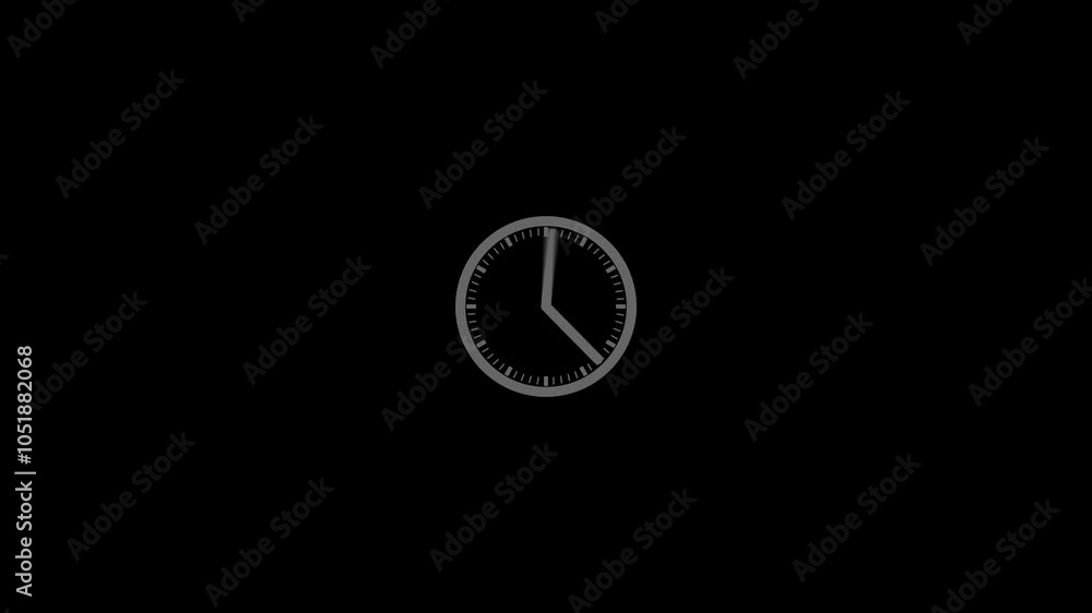 Clock icon with moving arrows . analog clock icon with moving arrows in seamless 12 hour loop on background. Stopwatch animation. Clock icon with moving arrows . analog clock icon with moving arrows in seamless 12 hour loop on background. Stopwatch animation.