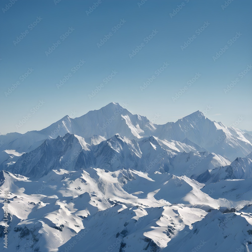Nature's Majesty: Snow-Capped Mountains Touching the Sky Nature's Majesty: Snow-Capped Mountains Touching the Sky