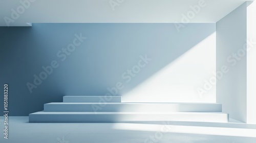 Wallpaper Mural Soft Blue Gradient Background for Modern Design Torontodigital.ca