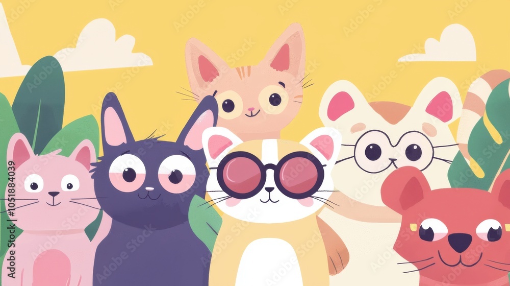 Naklejka premium Charming Animal and Virtual Influencer Campaigns: Engaging Consumers in the Metaverse