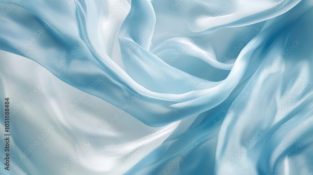 Fototapeta premium Soft Blue Matte Fabric with Subtle Light Effects