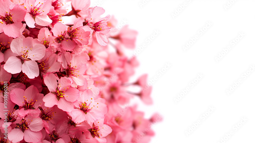 Fototapeta premium Experience the breathtaking beauty of cherry blossoms with vibrant pink petals symbolizing the arrival of spring and the fleeting nature of beauty