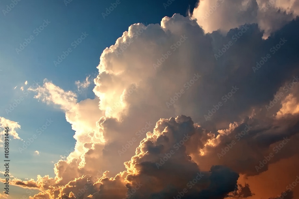A Breath of Nature: Observing the Splendor of a Colorful Cloudscape Against the Beautiful Blue Skies Above A Breath of Nature: Observing the Splendor of a Colorful Cloudscape Against the Beautiful Blue Skies Above