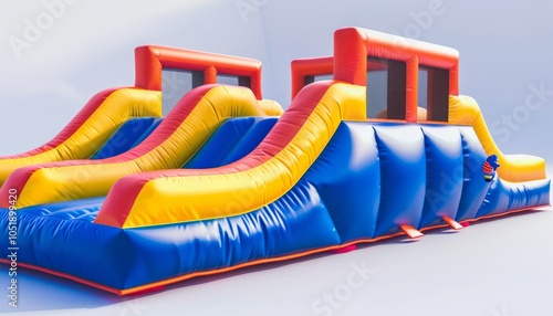 Jump, Slide, Play: Inflatable Obstacle Course Fun for Active Kids!