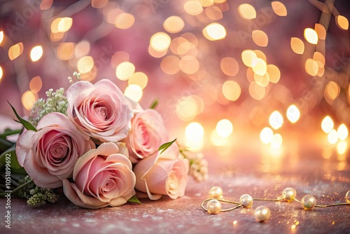 Romantic Pink Glitter Background for Weddings, Anniversaries, Valentine's Day, and Celebrations - Night Photography Bliss