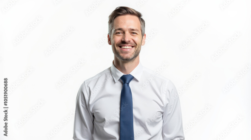 Professional Business Portrait: Diverse Headshot of Happy Professional in Business Attire Isolated on White Background Professional Business Portrait: Diverse Headshot of Happy Professional in Business Attire Isolated on White Background