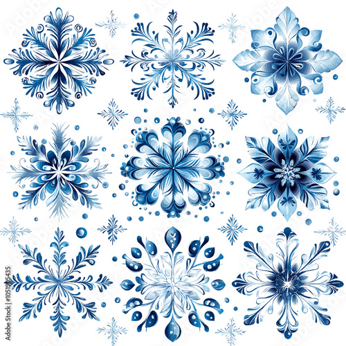 Intricate Snowflake Die Cut Vinyl Design Vector