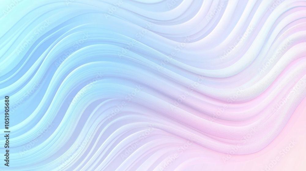 Obraz premium Abstract wavy lines in blue and pink gradient, smooth flowing design
