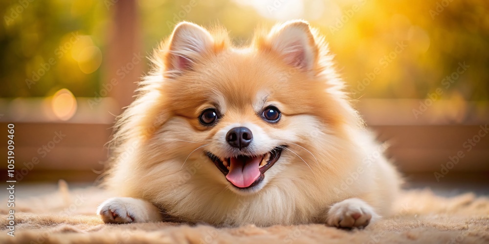 Funny Pomeranian Dog Smiling Closeup - Candid Photography of a Playful Pet Funny Pomeranian Dog Smiling Closeup - Candid Photography of a Playful Pet