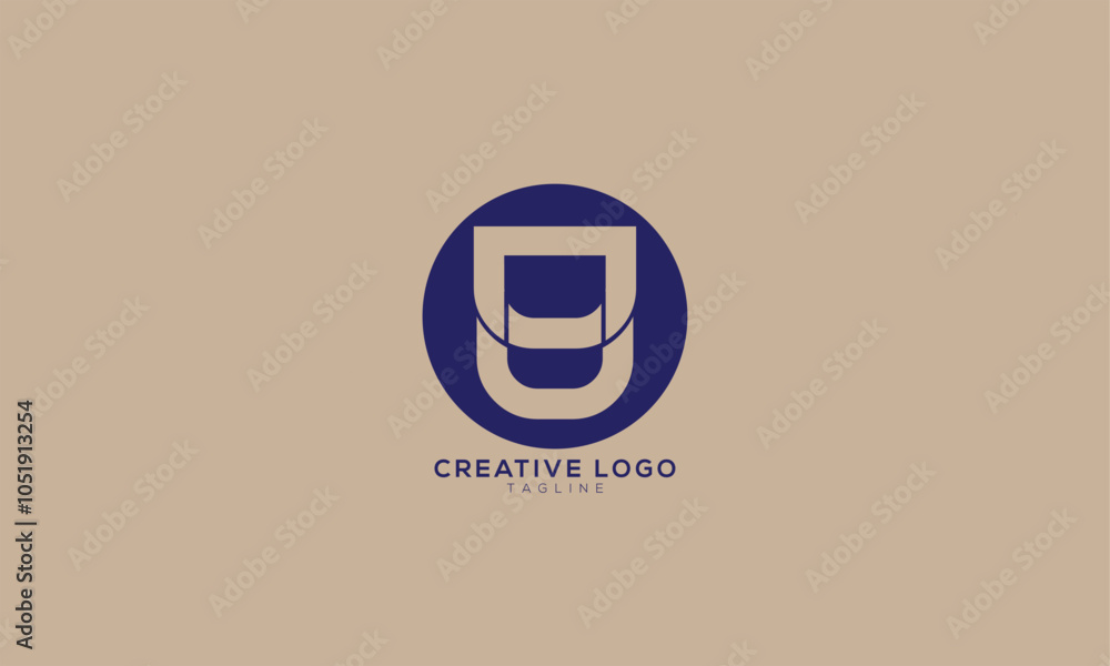 Obraz premium AU UA Abstract initial monogram letter alphabet logo design