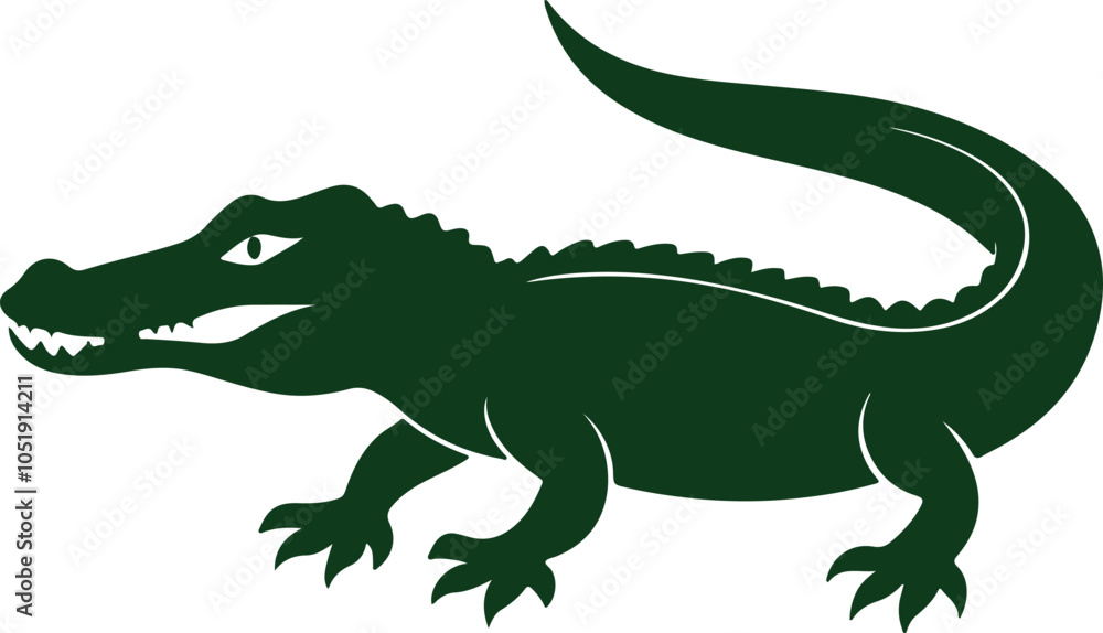 Fototapeta premium Vector of crocodile design on white background. Wild Animals. Easy editable layered vector illustration.