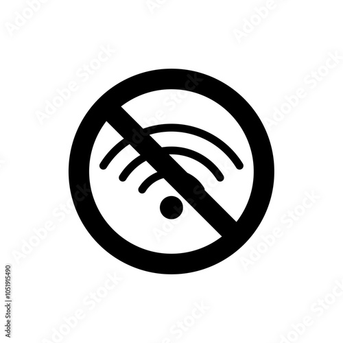 wifi ban icon no wifi signal symbol, modern vector isolated on white background.