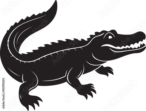 Photography Vector of crocodile design on white background