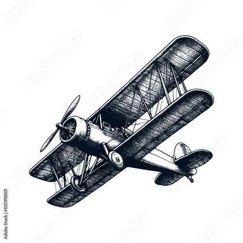 biplane isolated