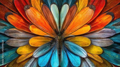 Wallpaper Mural A mesmerizing array of butterfly wings in vivid colors, capturing nature's diversity in a kaleidoscope display Torontodigital.ca