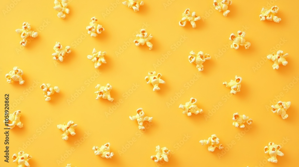 Yellow background with a repeating popcorn pattern.
Yellow background with a repeating popcorn pattern.