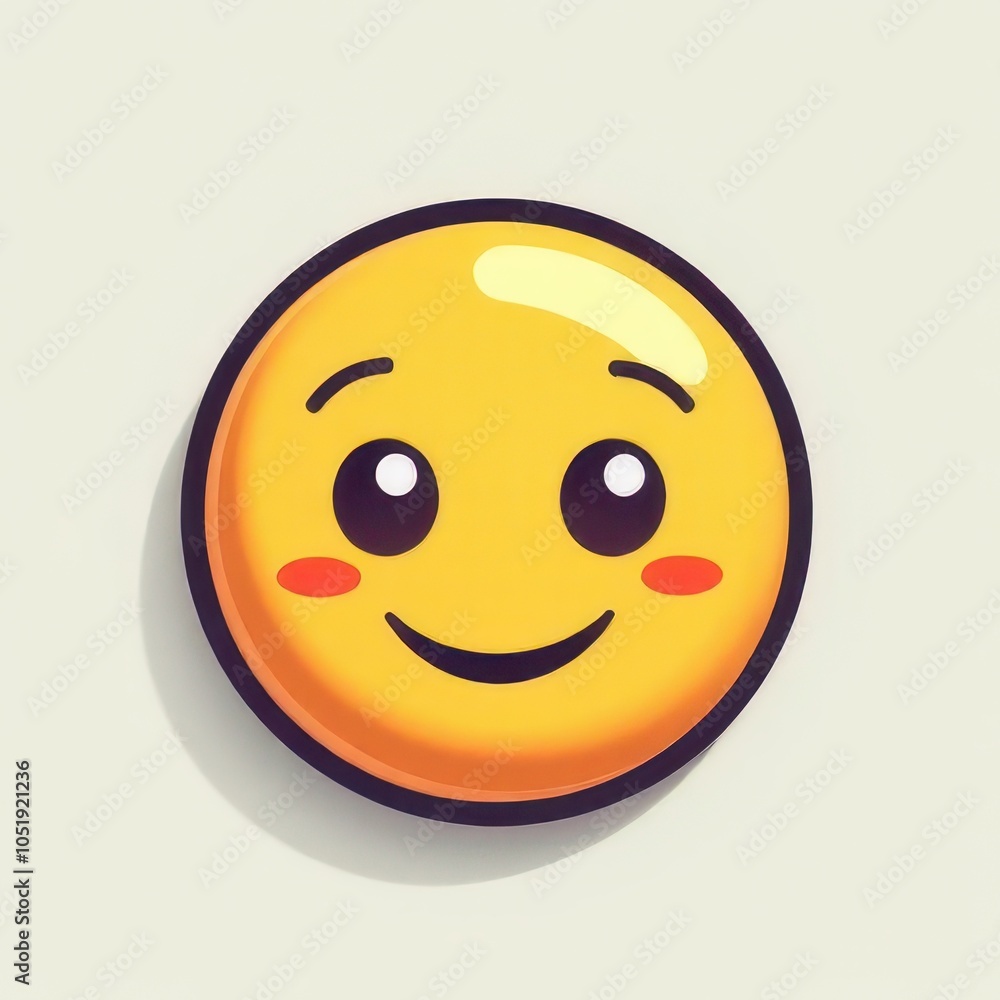 Fototapeta premium Smile face cute 2d