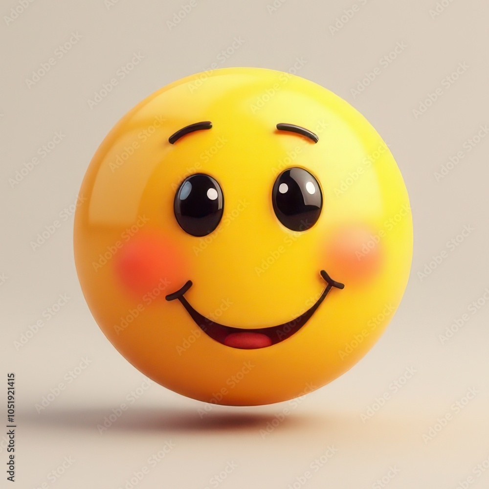 Fototapeta premium Smiley face cute 2d