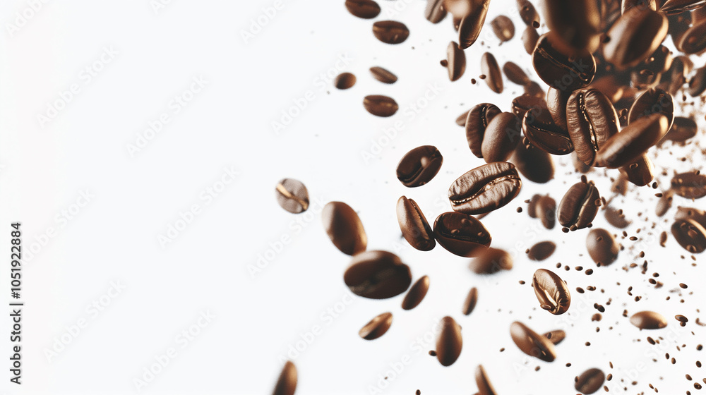 Obraz premium coffee beans isolated on white background