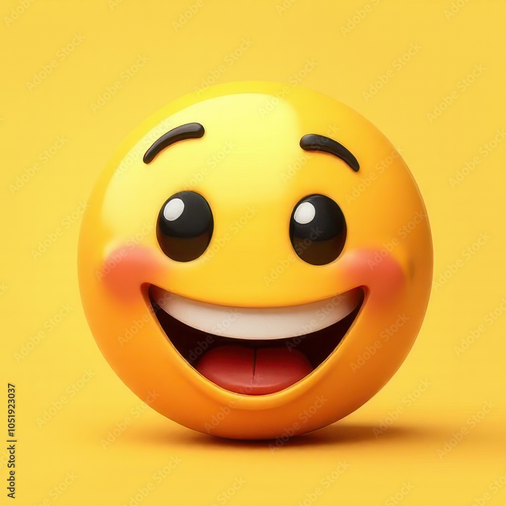 Fototapeta premium Smile face cute 2d