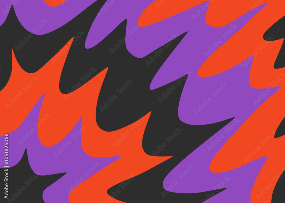 Fototapeta premium Simple background with colorful gradient wavy lines pattern