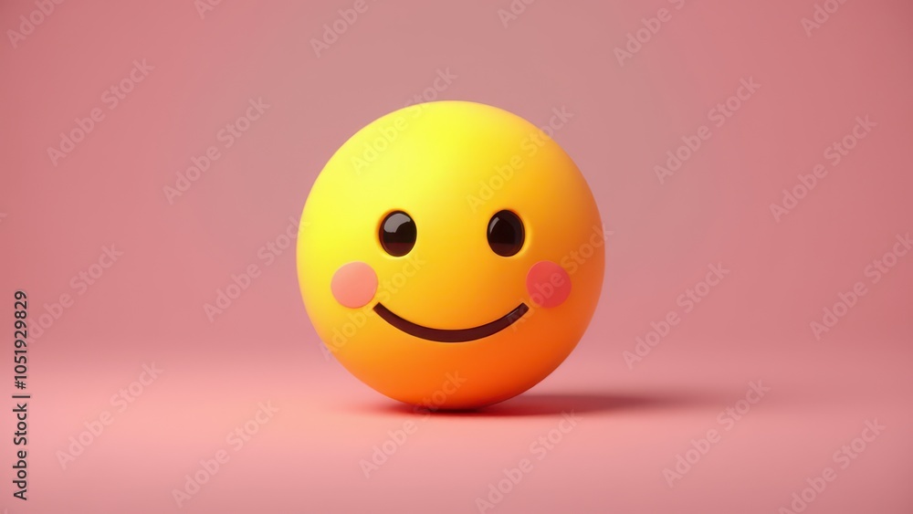 Fototapeta premium Smiley face cute 2d