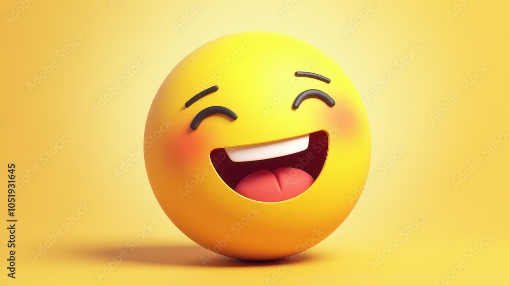 Fototapeta premium Smile face cute 2d