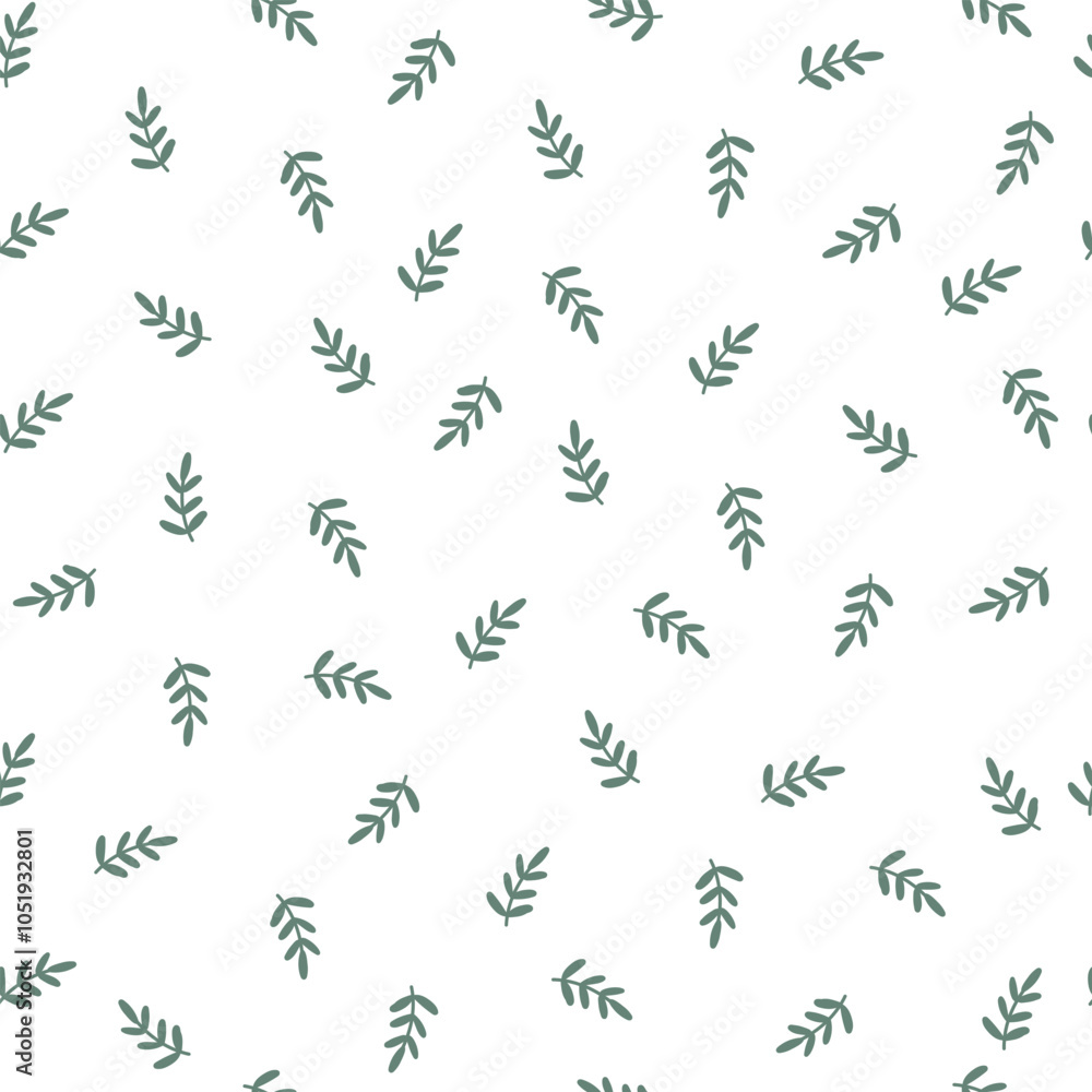 Obraz premium Green leaves on white background.