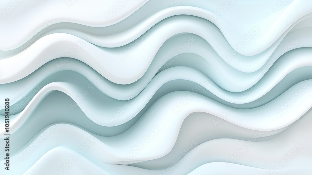 Elegant flowing waves in soft blue and white tones creating a serene abstract background for creative projects Elegant flowing waves in soft blue and white tones creating a serene abstract background for creative projects