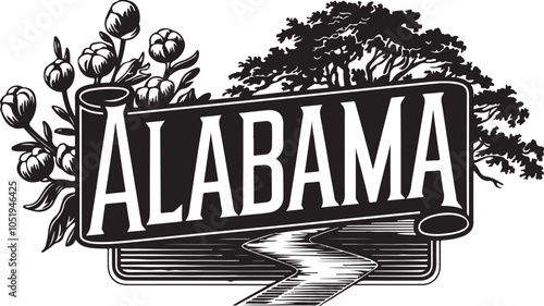 Alabama State Vector Illustration Sign