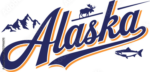 Alaska Retro Typography Vector Graphic