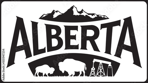Alberta Canada Sign Vector Graphic