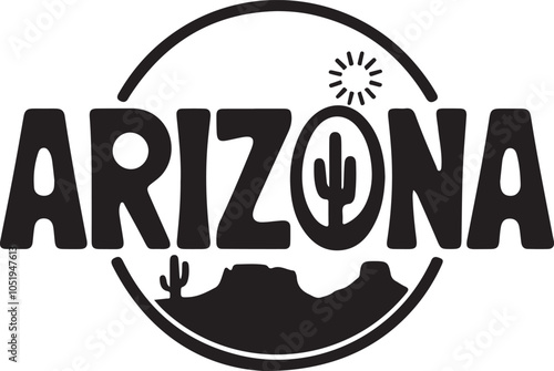 Arizona Sign Vector Graphic Illustration