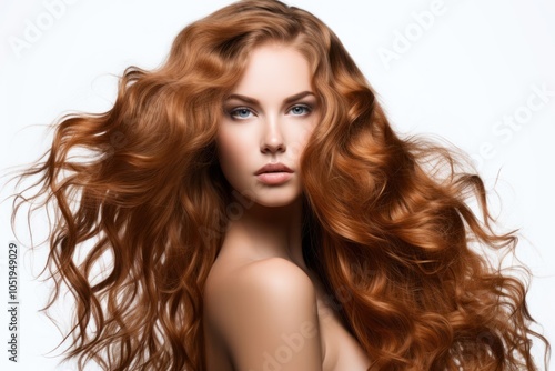 Lively hair portrait adult photo.