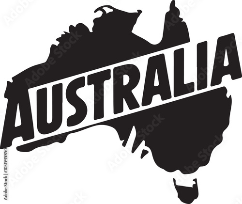 Photography Australia Retro Typography Vector