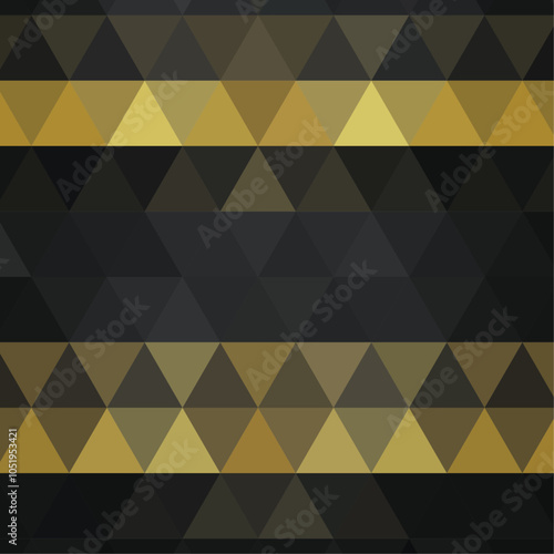 Black Gold Geometric Triangle Background