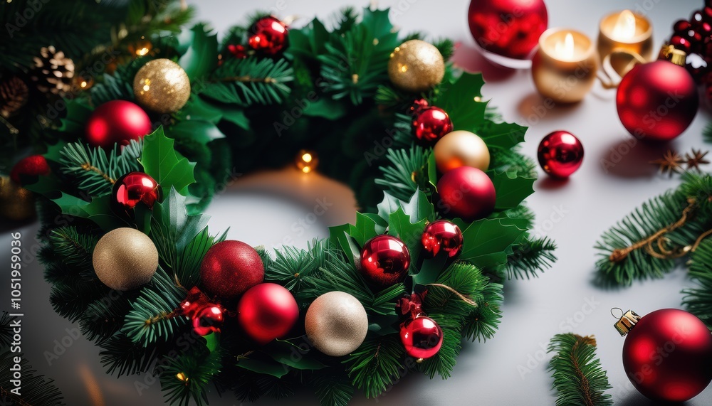 Festive Christmas wreath Festive Christmas wreath
