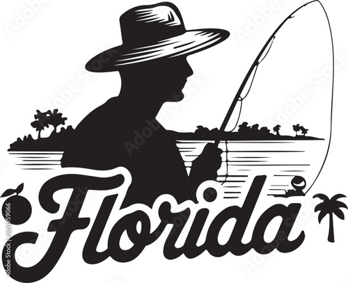 Florida Retro Typography Vector Graphic Design